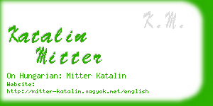 katalin mitter business card